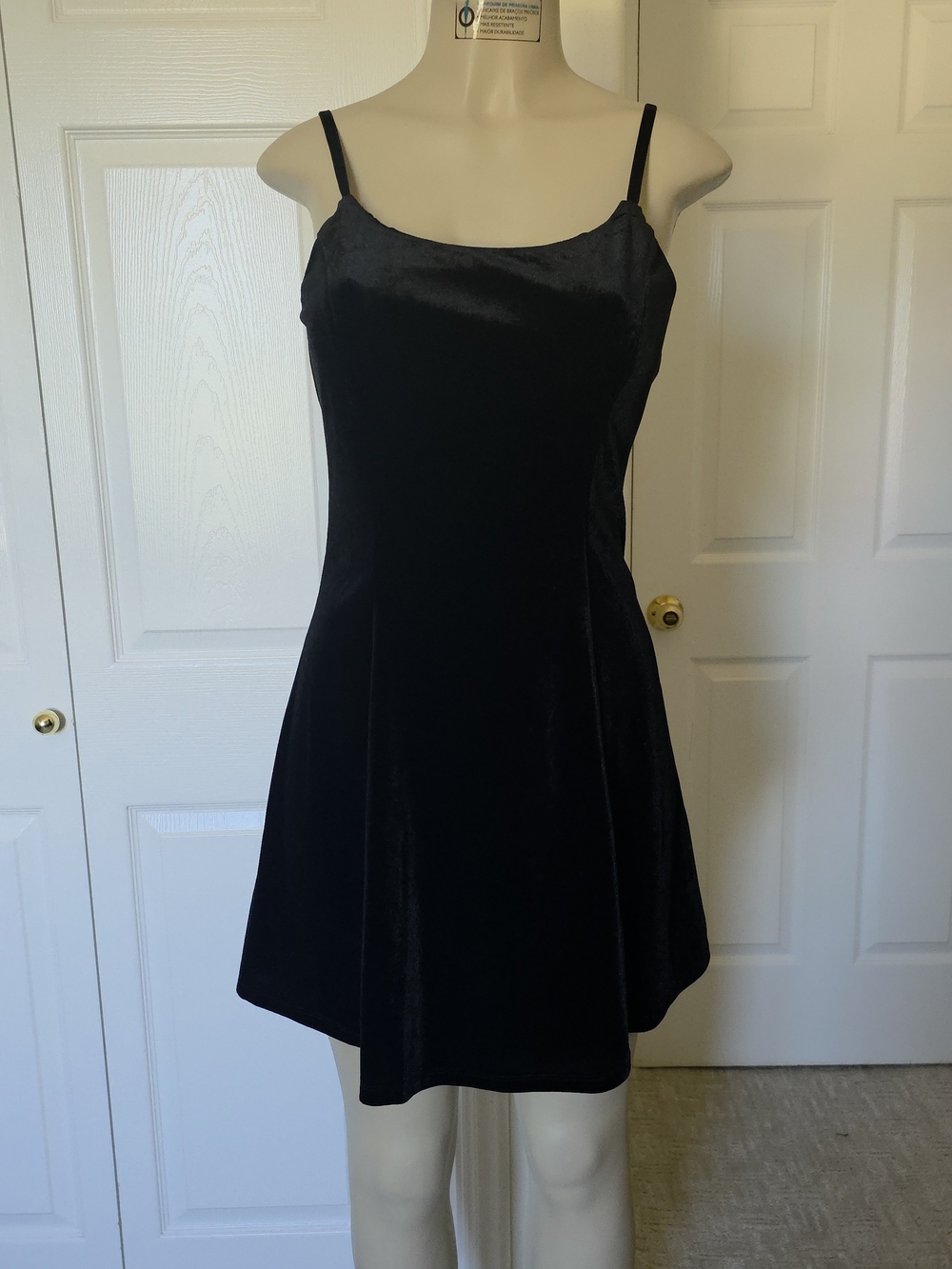 Lily Rose Black Velvet Slip Mini Dress